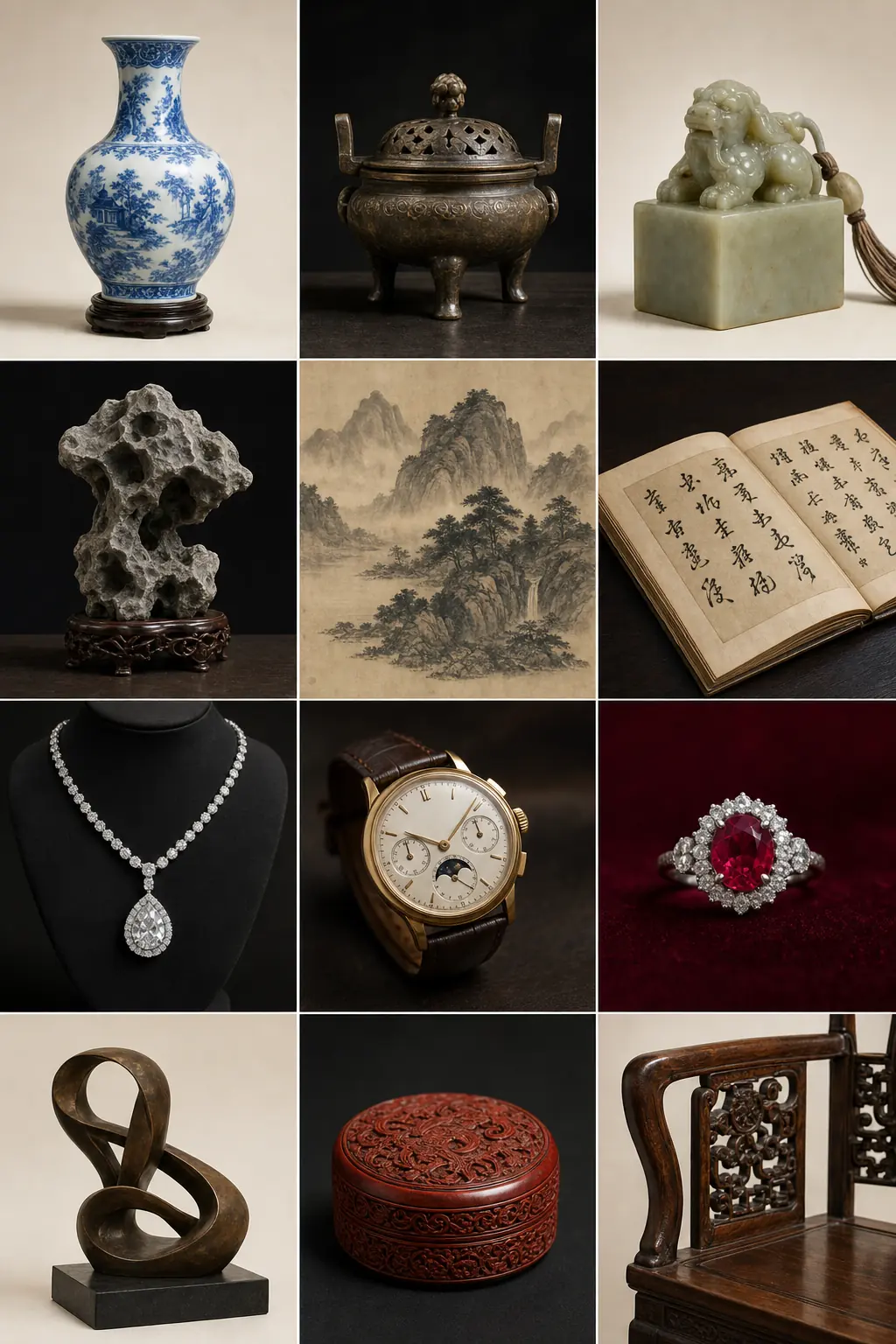 青花瓷瓶拍品