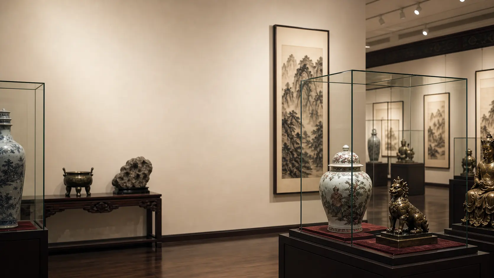 高端艺术与古董拍卖预展大厅